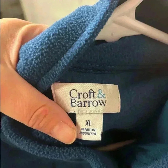 Womens size XL Croft and barrow men’s half zip fleece jacket, #G278 - Picture 3 of 5